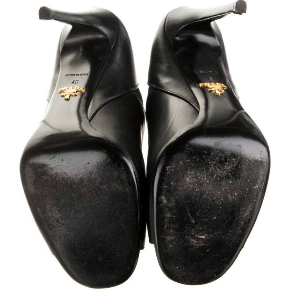 PRADA Peep Toe Shoe Booties Size 40 - Picture 6 of 7